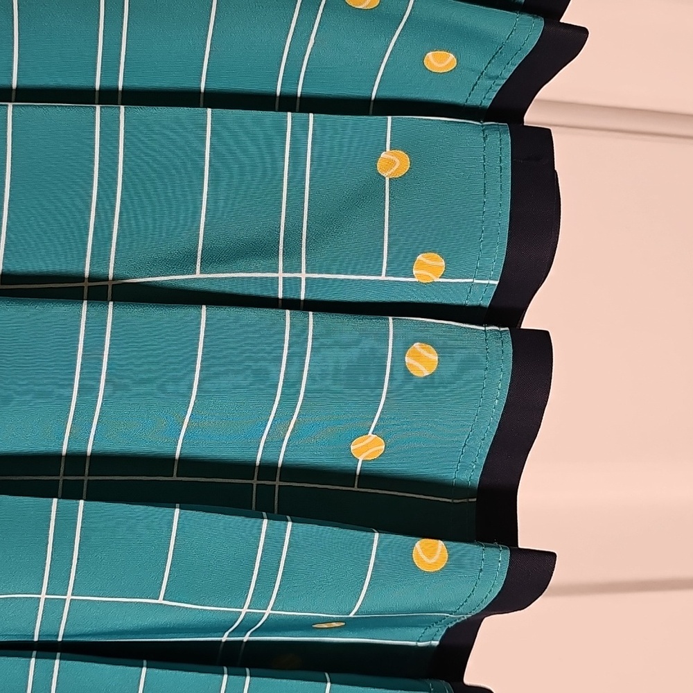 Tail VintageTeal Checkered Mini‎ Tennis Skirt By Tail Size 10. USA. - Picture 3 of 6
